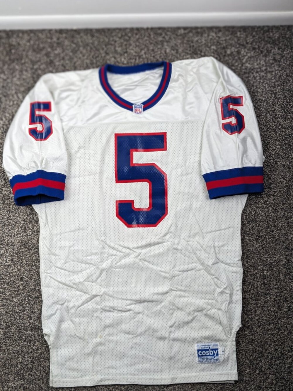 Vintage Kerry Collins New York Giants Jersey Gerry Cosby Mens Large